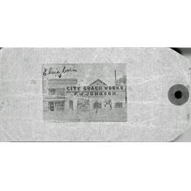 Reverse of delivery docket of F. W. Johnson Coach Works, Ipswich, early 1920s