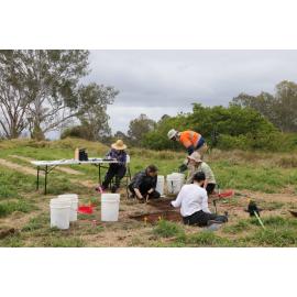 Archaeological dig at the site of the former Bremer Mills, Bundamba, 2021
