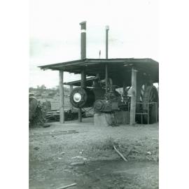 Steam engine at Grandchester Sawmill, Ipswich, 1971-1972