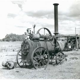 Steam engine used in Grandchester Sawmill, Grandchester, Ipswich, 1945