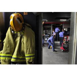 Ipswich firefighters are preparing for heavy rain, Ipswich, January 2013
