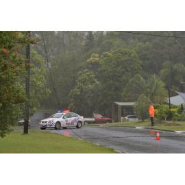 Fallen power line, Paice Street, Bundamba, Ipswich, January 2013