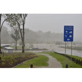 Flooding at Colleges Crossing, Ipswich, January 2013