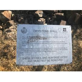 Drystone Wall plaque, The Bluff, 1990s