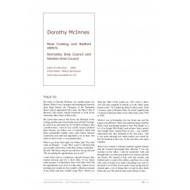 Memories of Peak Crossing and Radford districts, Normanby Shire Council and Moreton Shire Council, an oral history with Dorothy McInnes and Norman Pegg, 1997 (transcription)