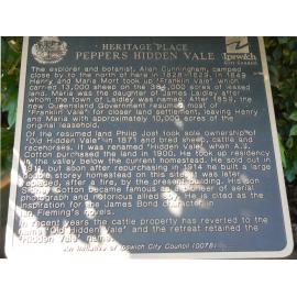 Historical Marker, Spicers Hidden Vale, 2006
