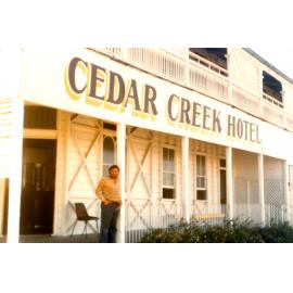 Marburg Hotel used as set for motion picture 'The Settlement', Marburg, 1985
