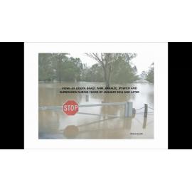Series of images of Joseph Brady Park and areas of Karalee during flooding and after, near Ipswich, 2011
