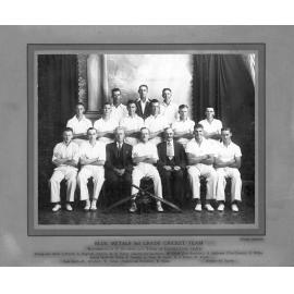 Ipswich Railway Workshop's 'Blue Metal' cricket team, Ipswich, 1937