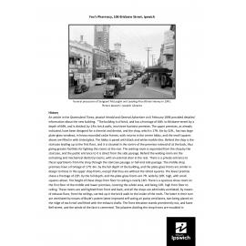 Former Fox's Pharmacy, 106 Brisbane Street, Ipswich - history