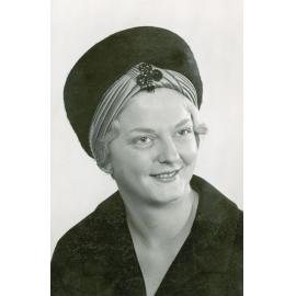 Beverley Hitchcock modelling hats for Cribb & Foote, Ipswich, early 1960s