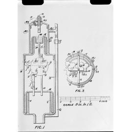 Technical drawing for an automatic lamp lighter and extinguisher, Martin William (Will) Haenke, Ipswich, 1900s