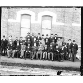 Visit of Queensland Premier T.J. Byrnes to Ipswich, thought to be corner of Limestone and East Streets, 6th July 1898