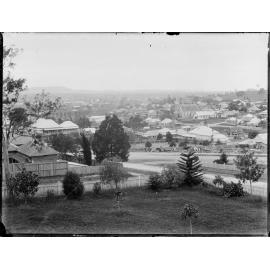 View looking north east from South Street towards Limestone Hill, Ipswich, 1893