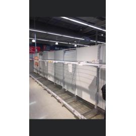 Empty supermarket shelves, Ipswich, 2020