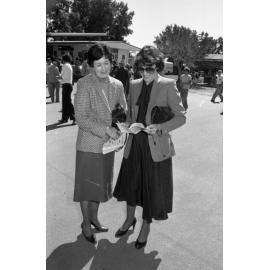 Two Unidentified Women at the Ipswich Turf Club, Ipswich, August 1980