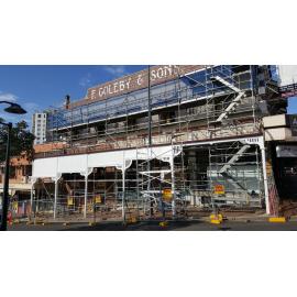 Goleby House West Street facade during restoration