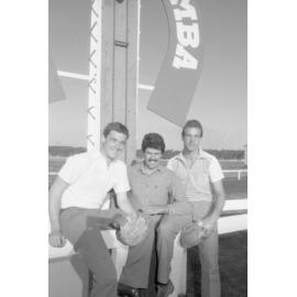 American baseball players at Bundamba Racecourse, Bundamba, Ipswich, August 1981