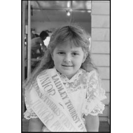 Unidentified Junior Princess at the Laidley Spring Festival, Laidley, Lockyer Valley, September 1987