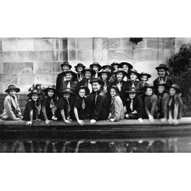 Girl guides from Ipswich during visit by Miss. Cobham, Brisbane, 1947