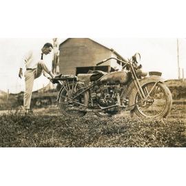 Harley-Davidson motorcycle, Coolangatta, 1920s