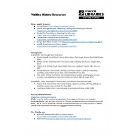 Writing History Resources