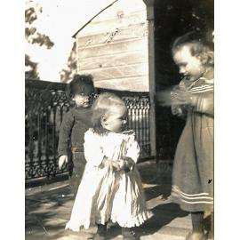 Merv, Audrey and Queenie Jones at Oakleigh, Redbank Plains, Ipswich, 1905