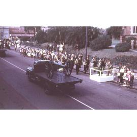 Military equipment on display during Freedom of the City parade for the 5th Field Regiment, Ipswich, 1964