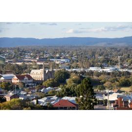 View towards North Ipswich from Denmark Hill, Ipswich, September 2022