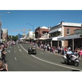 Anzac Day March down Ellenborough Street, towards Timothy Maloney Park, Ipswich, April 2009