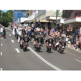 Anzac Day March down Ellenborough Street, towards Timothy Maloney Park, Ipswich, April 2009