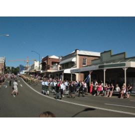 Anzac Day March down Ellenborough Street, towards Timothy Maloney Park, Ipswich, April 2009