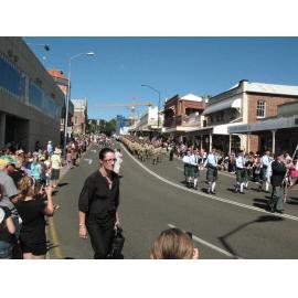 Anzac Day March down Ellenborough Street, towards Timothy Maloney Park, Ipswich, April 2009