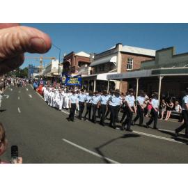 Anzac Day March down Ellenborough Street, towards Timothy Maloney Park, Ipswich, April 2009