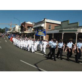 Anzac Day March down Ellenborough Street, towards Timothy Maloney Park, Ipswich, April 2009