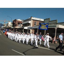 Anzac Day March down Ellenborough Street, towards Timothy Maloney Park, Ipswich, April 2009