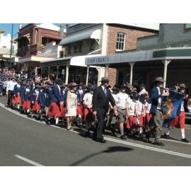 Anzac Day March down Ellenborough Street, towards Timothy Maloney Park, Ipswich, April 2009