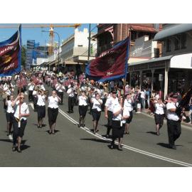 Anzac Day March down Ellenborough Street, towards Timothy Maloney Park, Ipswich, April 2009
