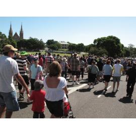 Anzac Day March down Ellenborough Street, towards Timothy Maloney Park, Ipswich, April 2009