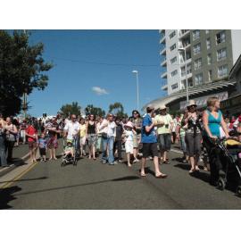 Anzac Day March down Ellenborough Street, towards Timothy Maloney Park, Ipswich, April 2009