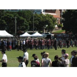Anzac Day March down Ellenborough Street, towards Timothy Maloney Park, Ipswich, April 2009