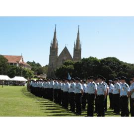 Anzac Day March down Ellenborough Street, towards Timothy Maloney Park, Ipswich, April 2009