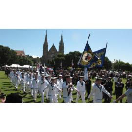 Anzac Day March down Ellenborough Street, towards Timothy Maloney Park, Ipswich, April 2009