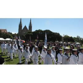 Anzac Day March down Ellenborough Street, towards Timothy Maloney Park, Ipswich, April 2009