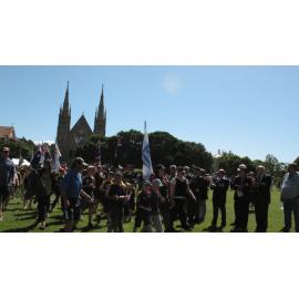 Anzac Day March down Ellenborough Street, towards Timothy Maloney Park, Ipswich, April 2009