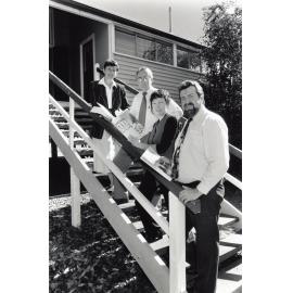 Robyn and Bruce Buchanan, Tanya Jen and Cr Paul Tully, Redbank Plains, Ipswich, c.1997