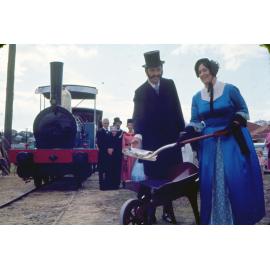 Re-enactment of opening of the Ipswich to Grandchester railway line, North Ipswich, 1965