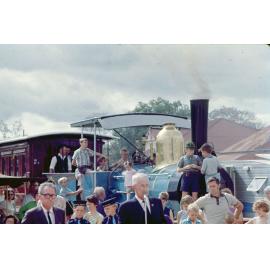 Re-enactment of opening of the Ipswich to Grandchester railway line, North Ipswich, 1965
