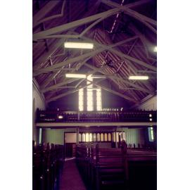 Interior of Ipswich Central Mission - Wesleyan Chapel, Ellenborough Street, Ipswich, c.1970