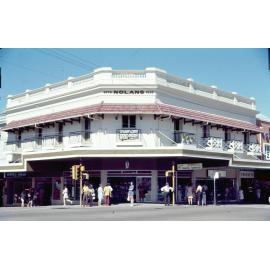 Nolan's Corner, corner of Brisbane & Nicholas Streets, Ipswich, c.1970